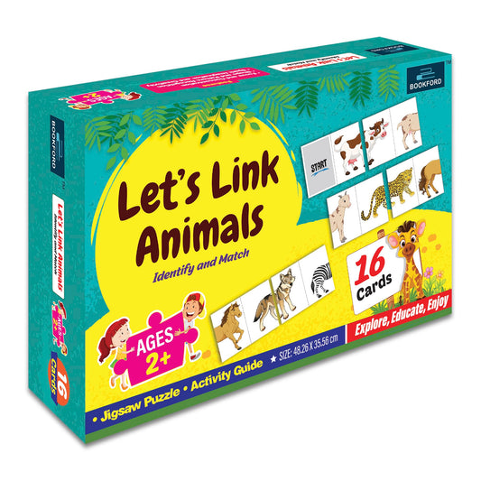 Book Ford Let's Link Animals Card Puzzle for Kids