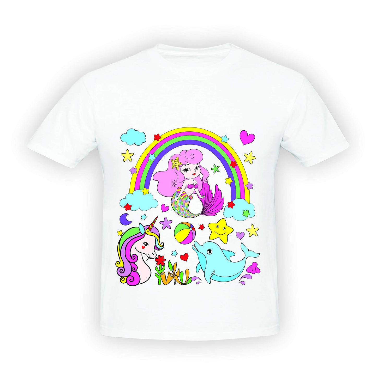 Ratna's Paint Your T-Shirt A Perfect Art and Craft kit for Kids (Mermaid)