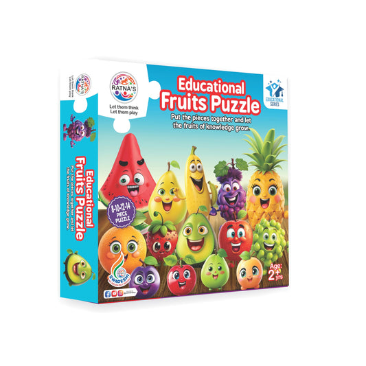 Ratna's Educational Fruit Jigsaw Puzzle for Kids to Enhance Their Knowledge About Fruit and Teach Your Kids About Fruits