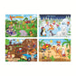 Ratna's 4 in 1 Safari World Jigsaw Puzzle for Kids. 4 Puzzles with 35 Pieces Each (African Safari, Polar Express, Mountain Safari & Desert Safari)