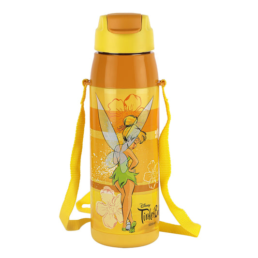 CELLO Puro Steel-X Hydra Kid 600 Water Bottle | PU Insulation | School Bottle | Picnic Bottle | Cold Insulation | Leak Proof | Kids Bottle | Easy to Carry | Tinker Bell | 520ml | Yellow