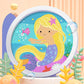 DIY 5D Diamond Painting Kit for Kids Rainbow Mermaid Diamond Art Supplies Arts and Crafts Painting with Frame & Tool Mermaid Diamond Painting Art Kits for Children DIY Desk Decor