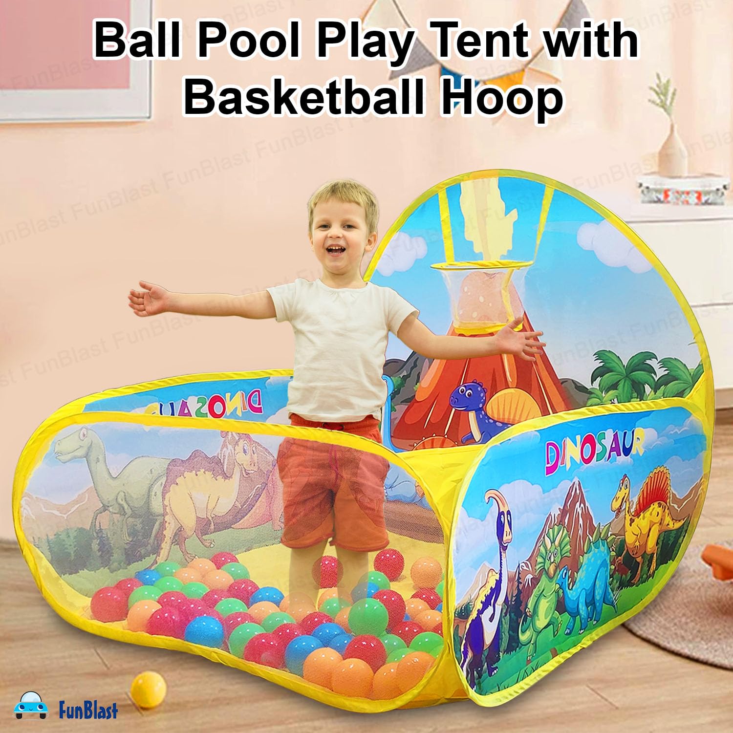 Dinosaur Ball Pool with 50 Balls – Kids Ball Pool with Balls