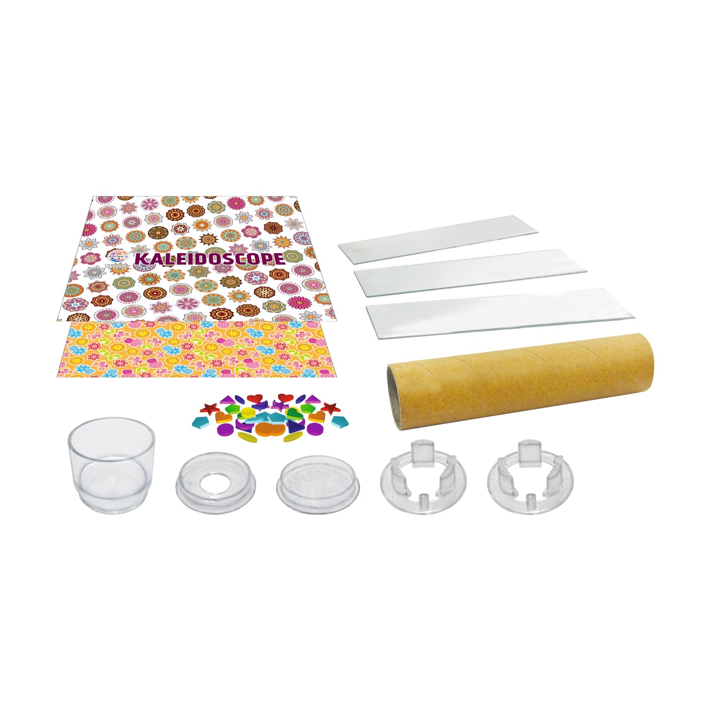 Ratna's Kaleidoscope Making DIY Kit to Create Beautiful Patterns, Magical Educational Fun Birthday Gifts Toys for Kids 3+ Years