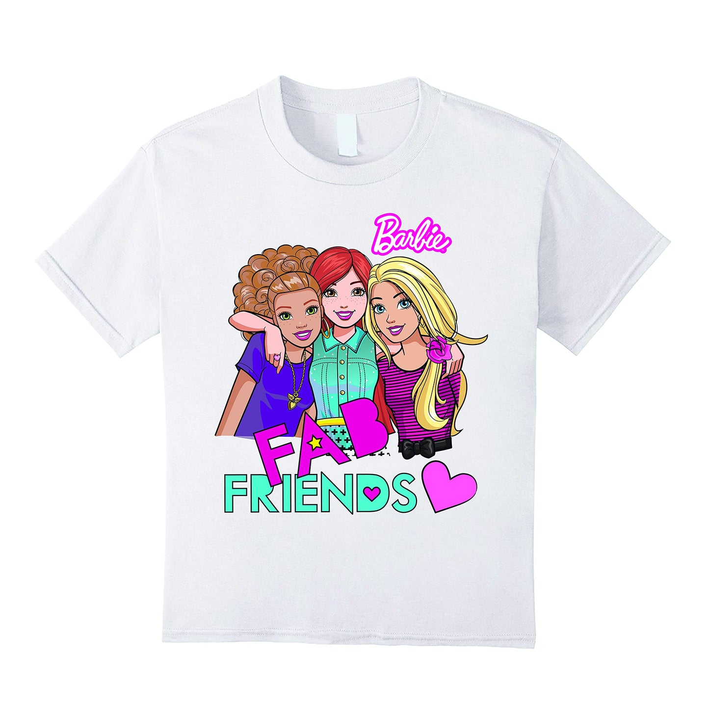Ratna's Barbie Design Your Tshirt For Girls, Free Size Tshirt For 5-10 Years Girls