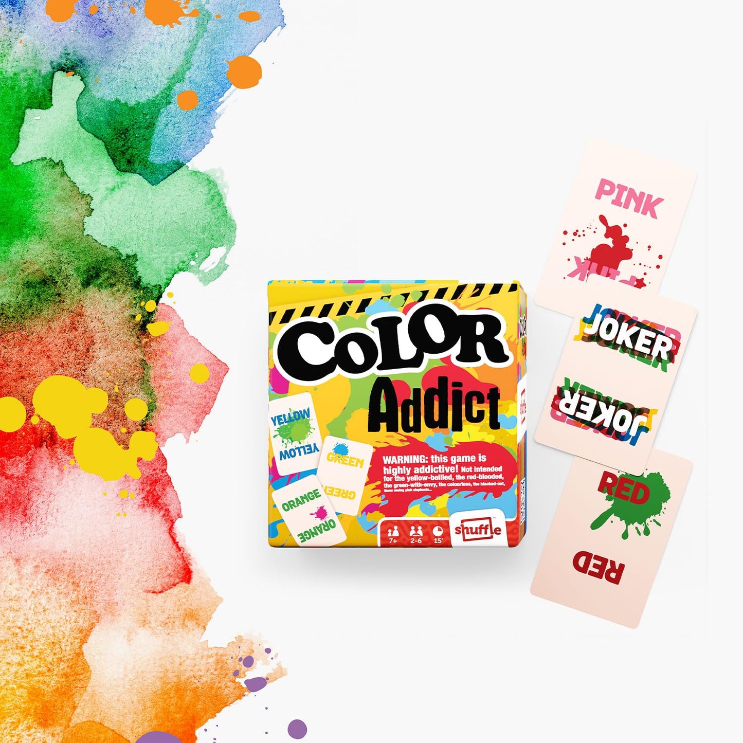 Shuffle Color Addict Card Game - 110 Colourful Cards For 2-6 Players, Great Gift For Kids Ages 7+