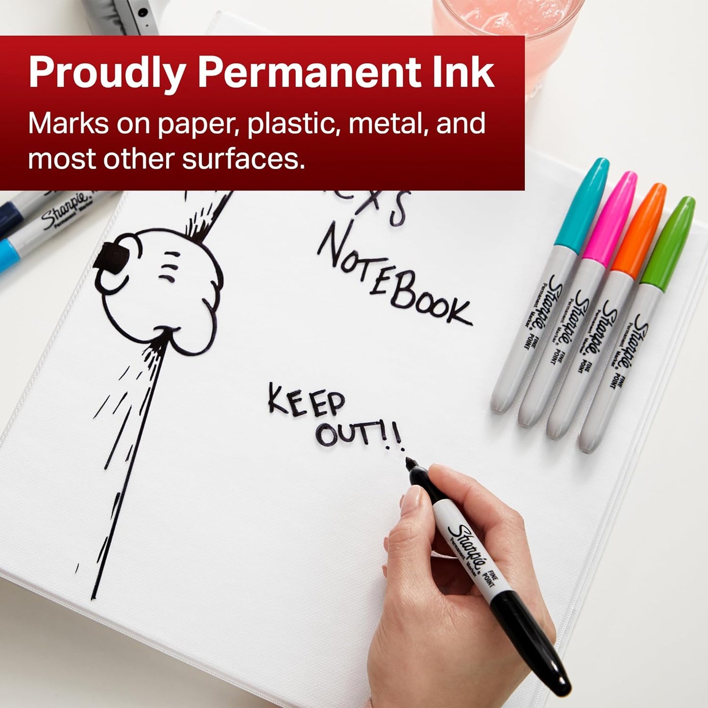Sharpie Permanent Markers Fine Tip - Black Set of 2