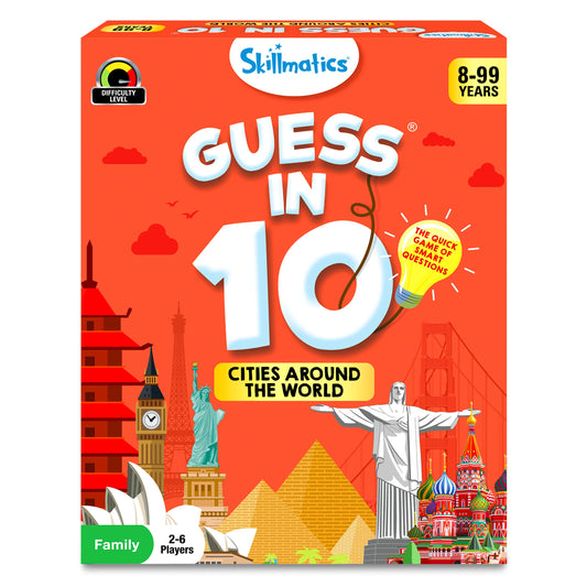 Skillmatics Card Game - Guess in 10 Cities Around The World, Educational Travel Toys for Boys, Girls, and Kids Who Love Board Games, Geography and History, Gifts