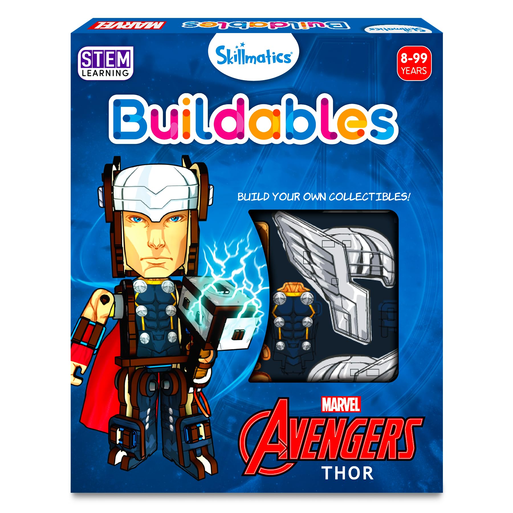 Buildables Plus Skillmatics Marvel Stem Building Block Toy - Buildables Thor, Gifts Fo ...