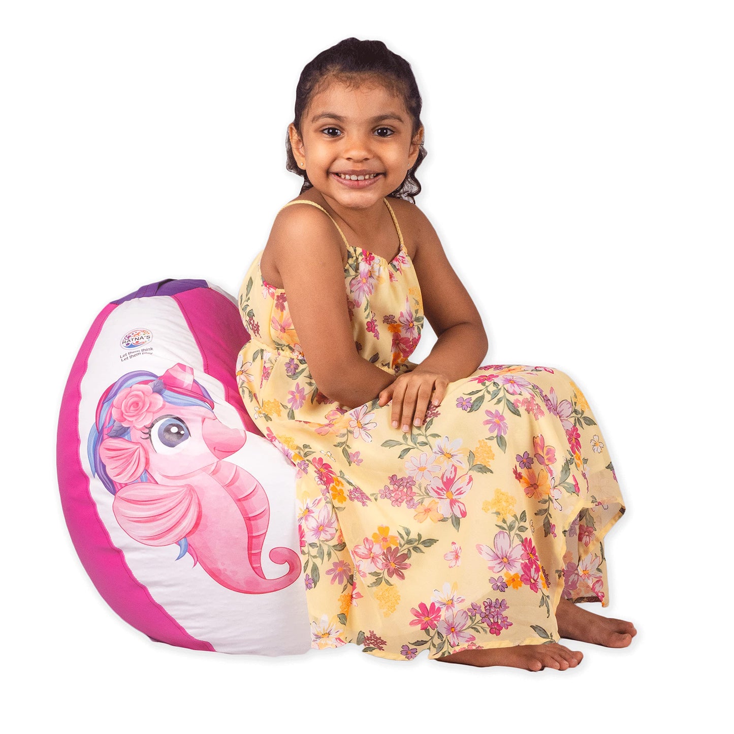 Ratna's Unicorn Bean Bag Light Weight, Durable, Washable Chair for Kids | Medium Size Zipper Beanbag Extra Soft Cover | A Cool Way to Relax for Kids