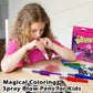 Blow Pens - Magical Coloring Spray Blow Pens for Kids Children, Pack of 6 Pcs Spray Blow Marker Sketch Pen for Kids, Fun Drawing Arts Crafts Colour Pens for Return Gifts