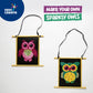 Pidilite Fevicreate DIY Sequin Art Owls Art & Craft kit Includes Printed Owl templates, Multi-Colored Sequins, Fevicol MR, Magnet Strip & More | Best Gift for Boys & Girls Age 5 Years+