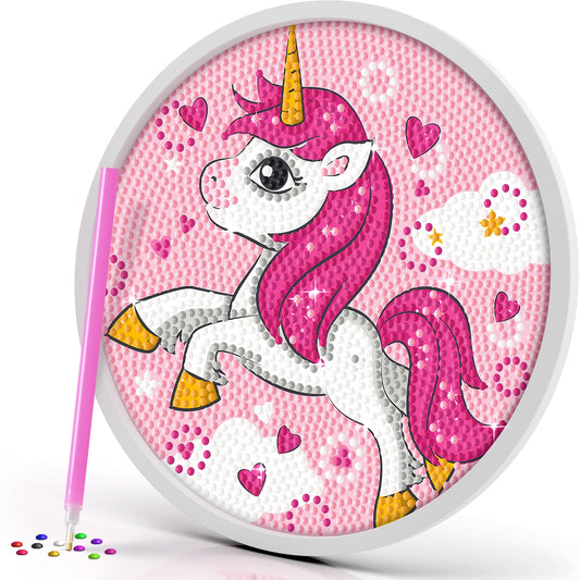 Diamond Painting Kit for Kids, Diamond Art Activity with 5D Gem Large 7.8 Inches DIY Arts and Crafts Gifts for Kids