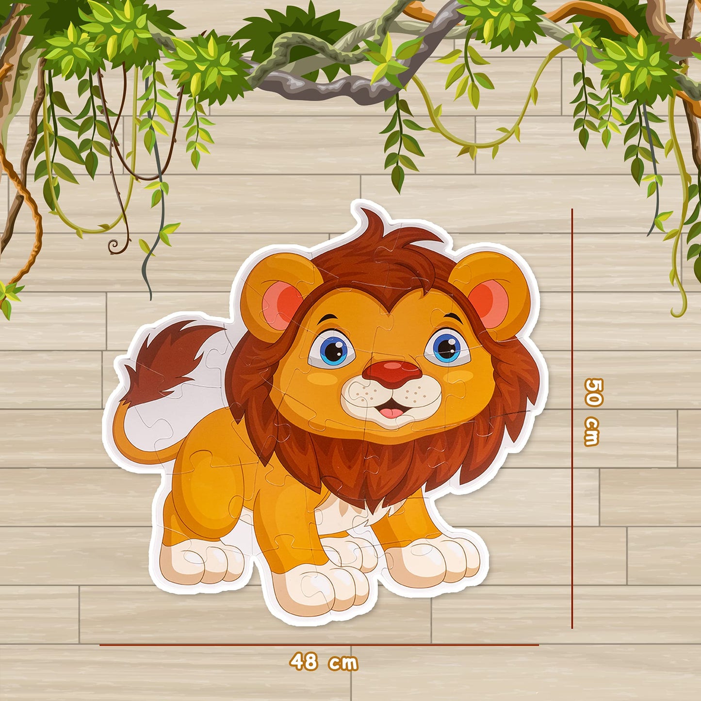 Ratna's My First Big Puzzle Lion 25 Pieces Jigsaw Puzzle for Kids | A Perfect Jumbo Jigsaw Floor Puzzle for Little Hands
