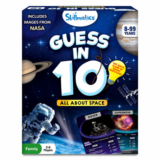 Skillmatics Card Game - Guess in 10 NASA Space, Perfect for Boys, Girls, Kids & Families Who Love Educational Toys, Gifts