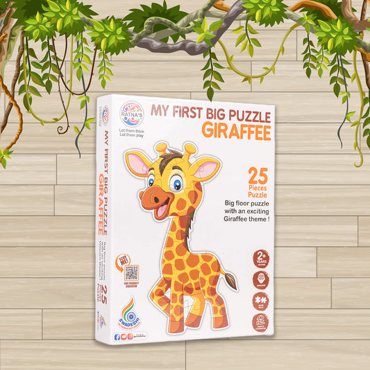 Ratna's My First Big Puzzle Giraffe 25 Pieces Jigsaw Puzzle for Kids | A Perfect Jumbo Jigsaw Floor Puzzle for Little Hands