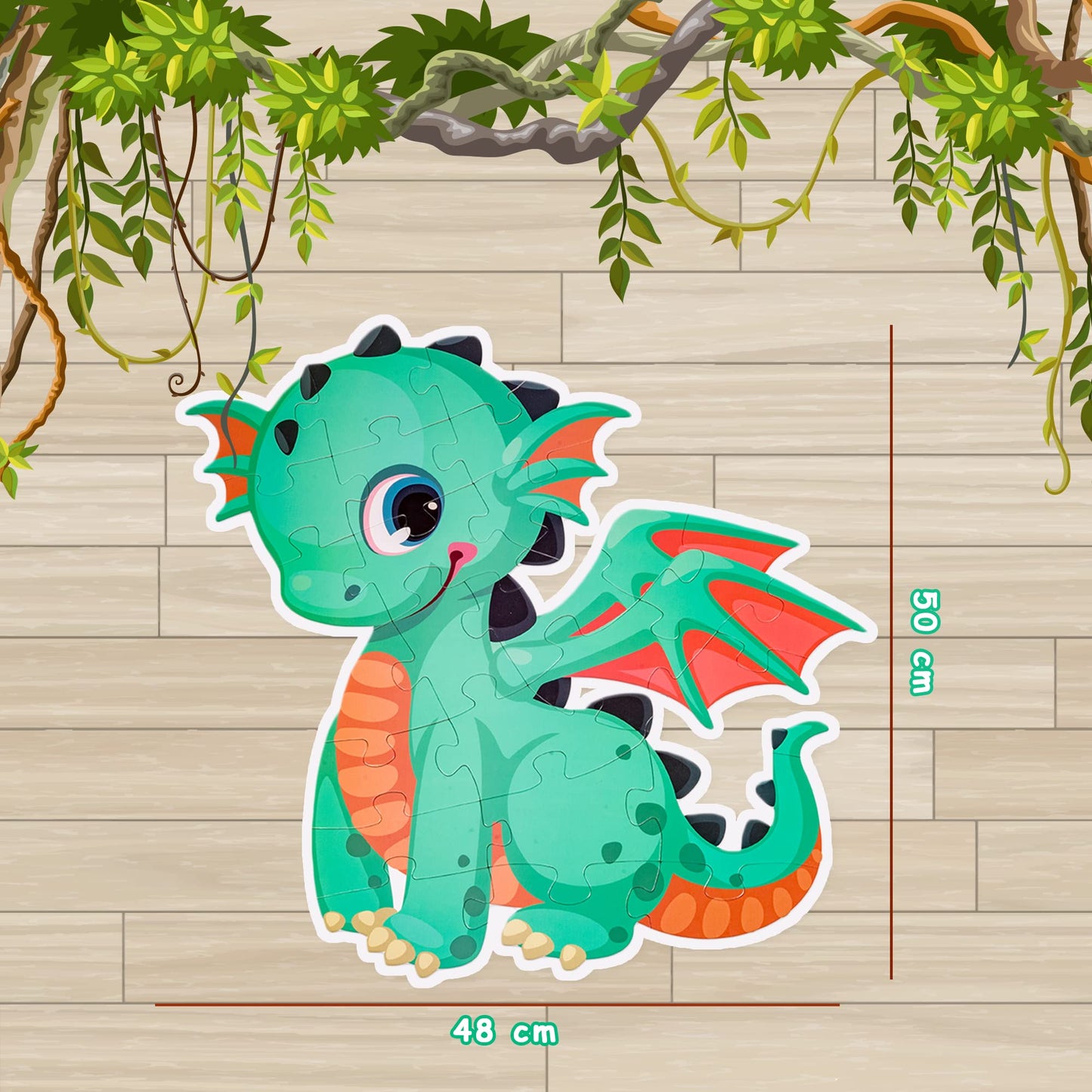 Ratna's My First Big Puzzle Dinosaur 25 Pieces Jigsaw Puzzle for Kids | A Perfect Jumbo Jigsaw Floor Puzzle for Little Hands