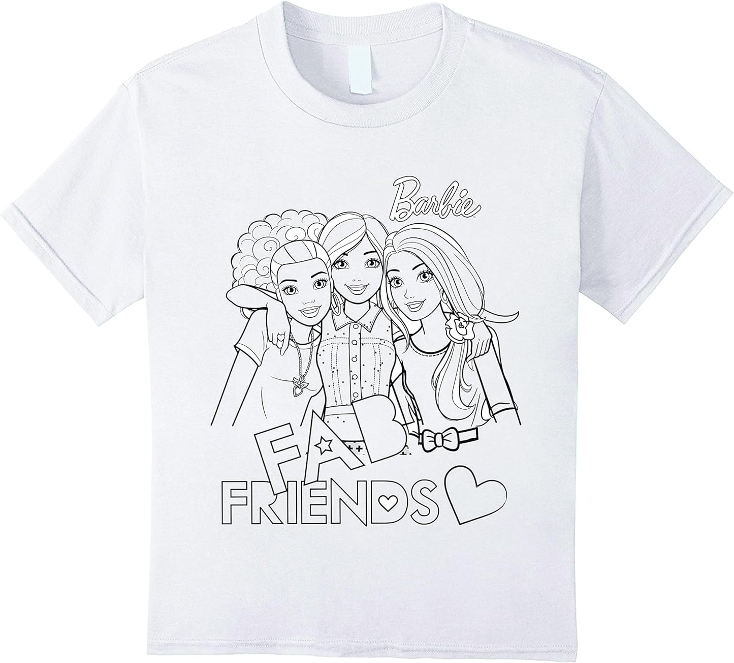 Ratna's Barbie Design Your Tshirt For Girls, Free Size Tshirt For 5-10 Years Girls