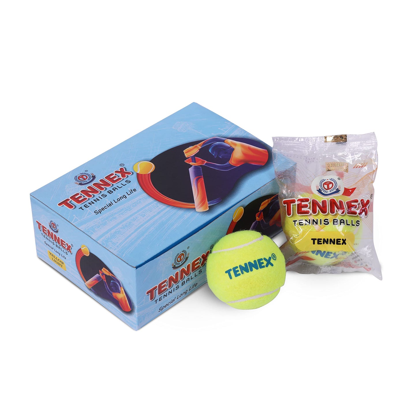 Tennex Rubber Tennis Ball for Cricket - Lightweight
