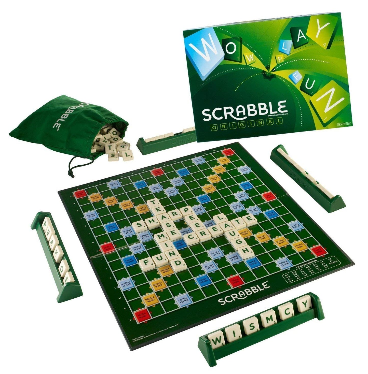 Scrabble Original Board Game, Strategic Gameplay World's Most Popular Word Game Age 10Y+