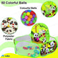 Large Size Ball Pool for Kids, Foldable Square Zoo Ball Pool Play Tent Kids Playground Tent House with 50 Balls – Ball Pool Game for 2-5 Years Old Kids, Boys, Girls (Panda Ball Pool)
