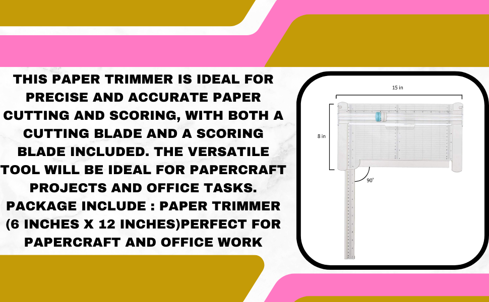 Score Board and Paper Trimmer (6" x 12") for Scrapbooking Art & Craft Card Box Making Scoring