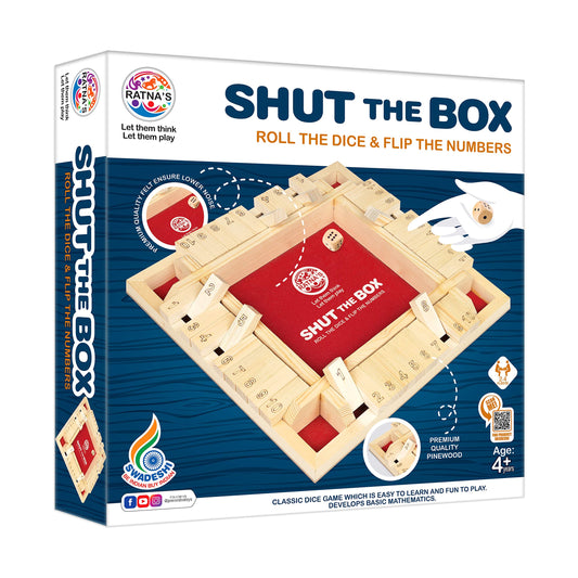 Ratna's Shut The Box Roll And Flip Party & Fun Games Board Game