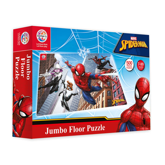 Ratna's Marvel Spiderman 500 Pieces Jumbo Floor Jigsaw Puzzle (Size: 98 cm x 67 cm)