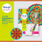 Pidilite Fevicryl Mandala Art Kit, Includes Pre-Printed Circular Wooden MDF Board, Acrylic Paints, Brushes, Art & Craft for Artists, Students, Children, Gift for hobbyists