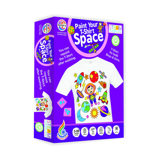 Ratna's Paint Your T-Shirt A Perfect Art and Craft kit for Kids (Space)