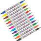 ADD Gel Calligraphy Colouring Pen-Twin Tip Brush 12 Pen Set - Multicolor