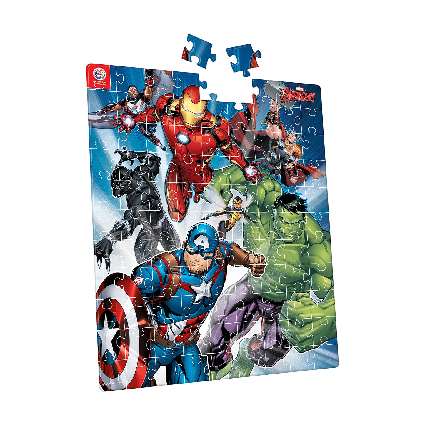 Ratna's 99 Pieces Disney & Marvel Series Jigsaw Puzzle for Kids. Puzzle Size 44.5cm X 37cm (Avengers)