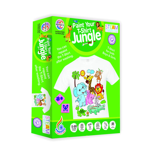 Ratna's Paint Your T-Shirt A Perfect Art and Craft kit for Kids (Jungle)