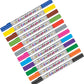 ADD Gel Calligraphy Colouring Pen-Twin Tip Brush 12 Pen Set - Multicolor