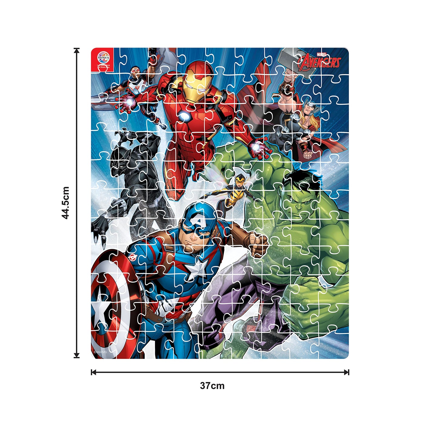 Ratna's 99 Pieces Disney & Marvel Series Jigsaw Puzzle for Kids. Puzzle Size 44.5cm X 37cm (Avengers)