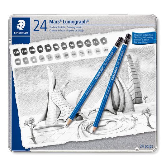 Staedtler Mars Lumograph Artist Pencil Set Of 24