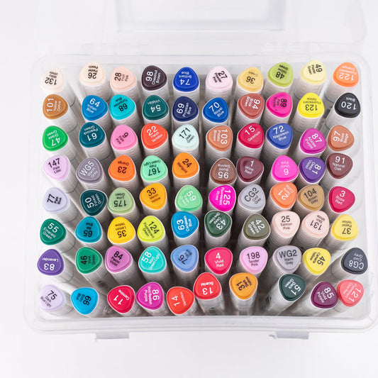 Touch Cool Twin Head Dual Tip Alcohol Based Art Markers Pen for Manga and Impression Sketch Set of 80 Colour Markers