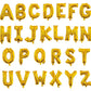 Alphabet Foil Balloon, Letters A-Z And Numbers 0 9 In 16 Inch Golden Balloons For Birthday Anniversary Engagement Marriage Or Other Kind Of Parties Celebrations Decorations