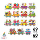 Ratna's Alphabet Express Educational Giant Floor Train Puzzle for Kids 2+ Years