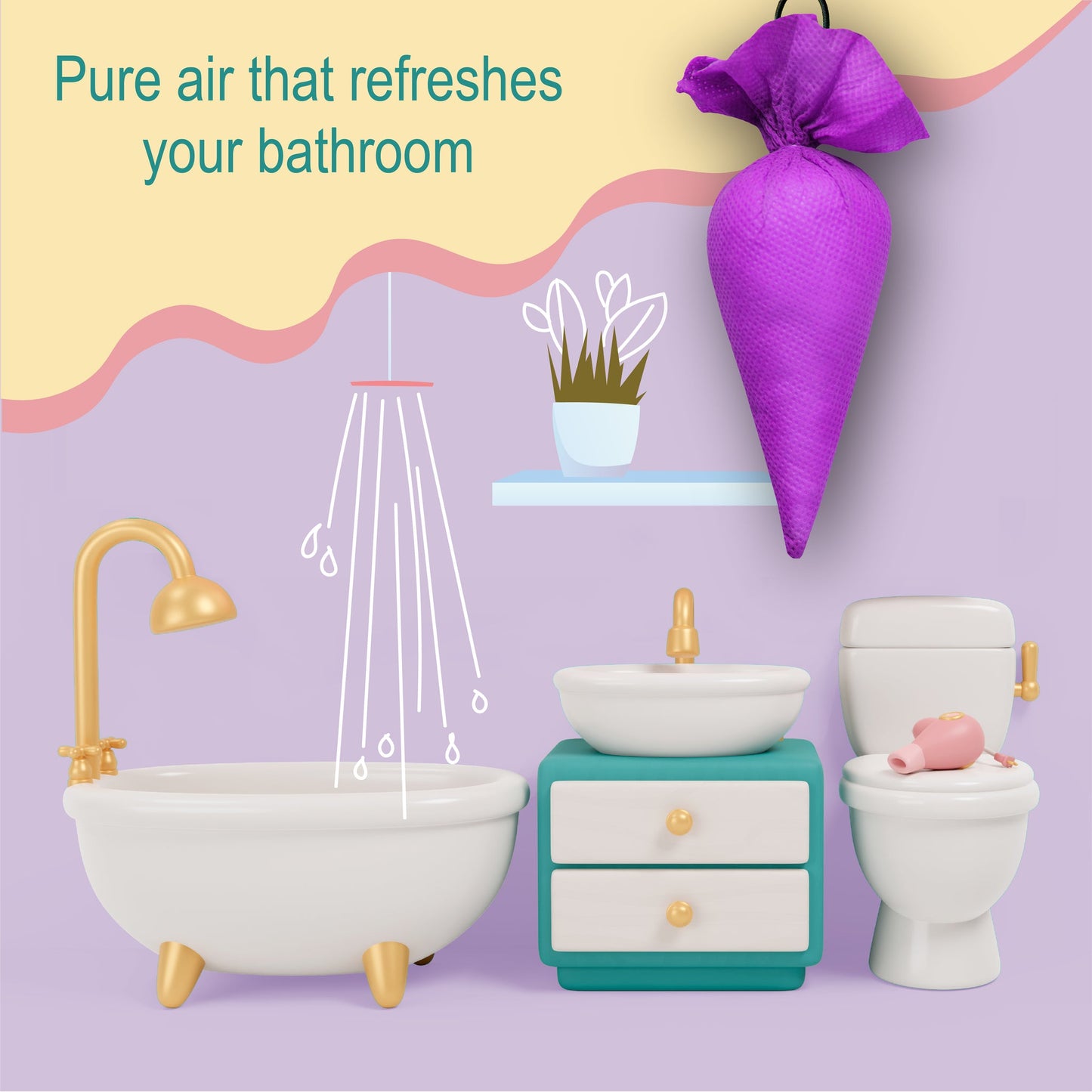 Mangalam CamPure Camphor Cone - Lavender [Room, Car and Air Freshener & Mosquito Repellent]