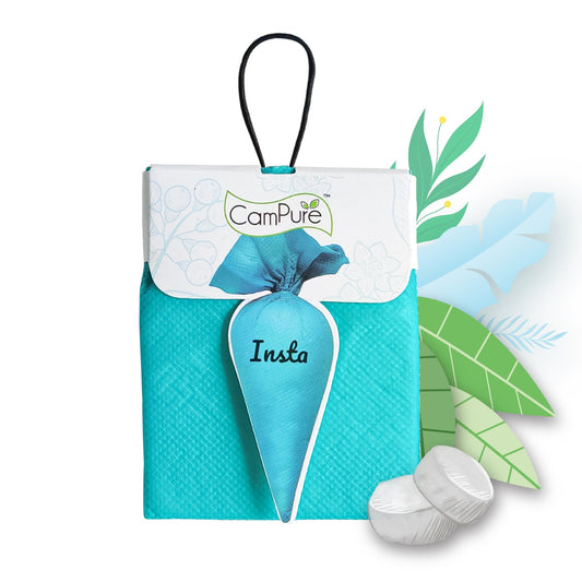 CamPure Camphor Insta Cone (Original) -100% Organic | Air Freshener for Car, Wardrobe, Office Cabin's, Drawers, Travel Bag & Bathroom