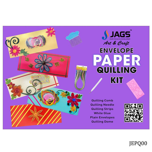 Jags Envelope Paper Quilling Kit Quilling Strips Comb Needle Dome Glue And More