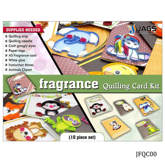 Jags Fragrance Quilling Card Kit Quilling Strips Needle Craft Googly Eye Tags Card Glue Animals Clipart And More