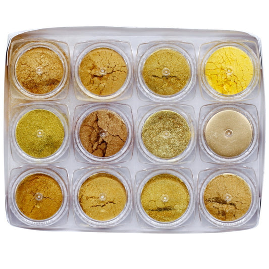 Jags Mica Powder Gold Pack of 12 Each Shades