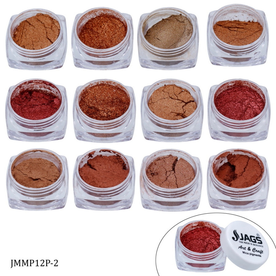 Jags Mica Powder Copper Pack of 12 Each Shades