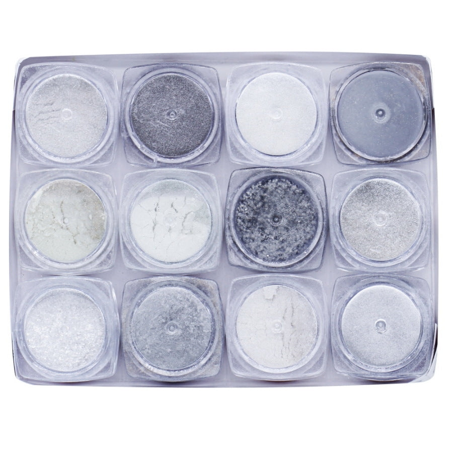 Jags Mica Powder Silver Pack of 12 Each Shades