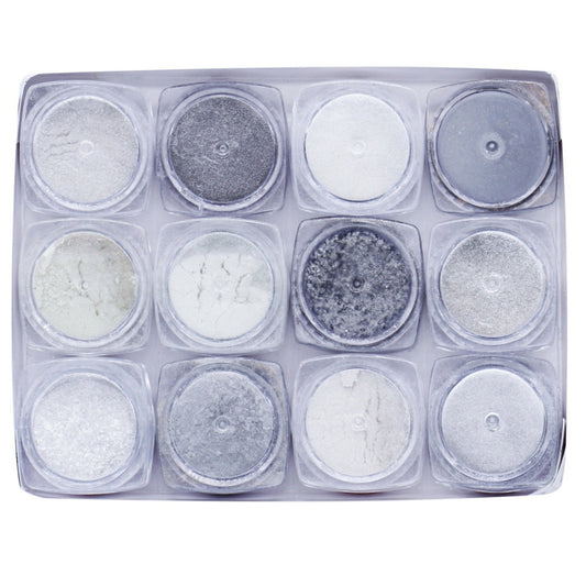 Jags Mica Powder Silver Pack of 12 Each Shades