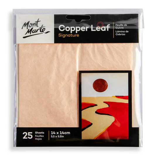 Mont Marte Imitation Copper Leaf Signature 14cm x 14cm (5.5in) 25 Sheets