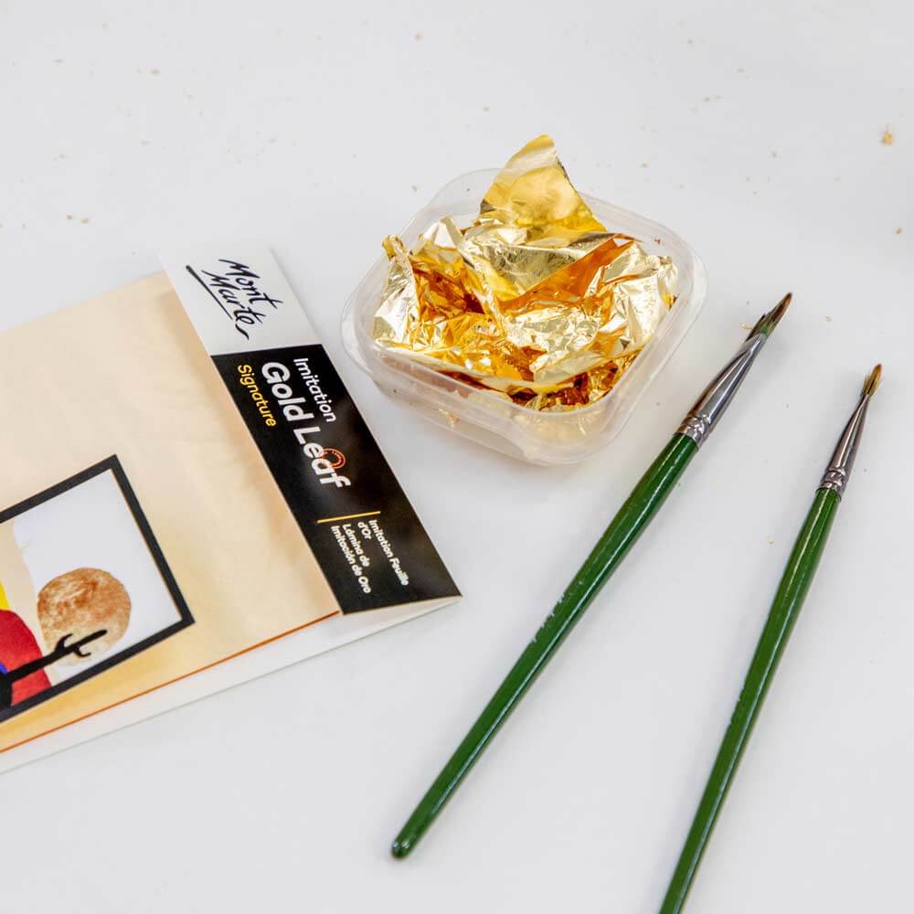 Mont Marte Imitation Gold Leaf Signature 14cm x 14cm (5.5in) 25 Sheets