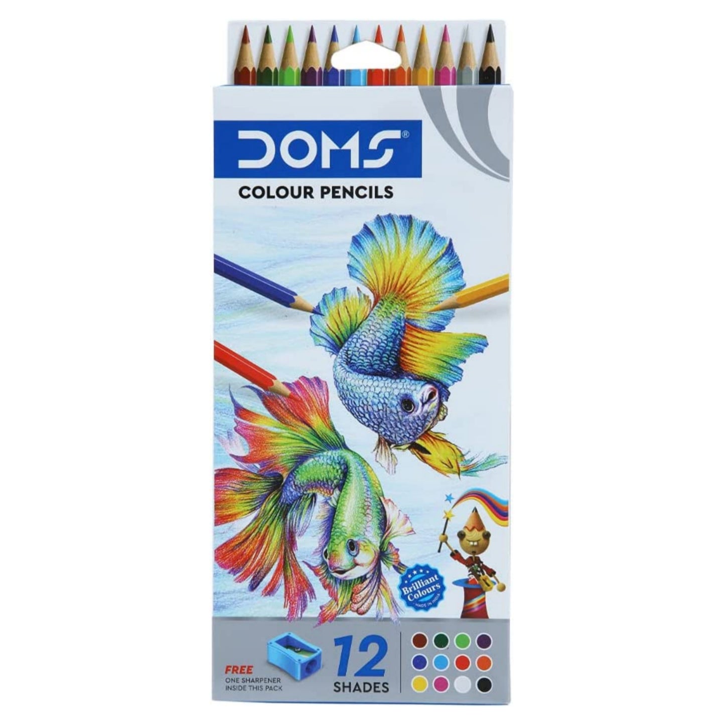 DOMS Non-Toxic Colour Pencil Set in Cardboard Box

- 12 Shades
